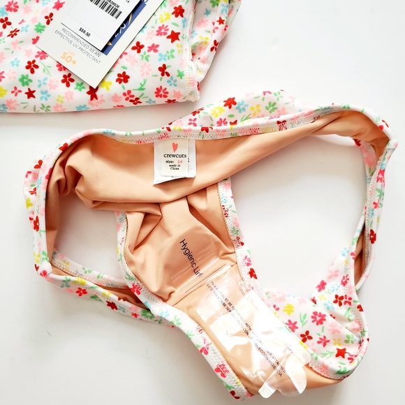 J.Crew girls' rash guard set in pink floral NWT - Picture 4 of 5